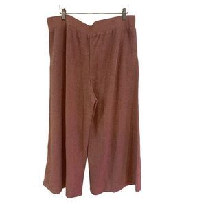 Gibson Look NWT large side leg cropped comfy pants reddish orange
